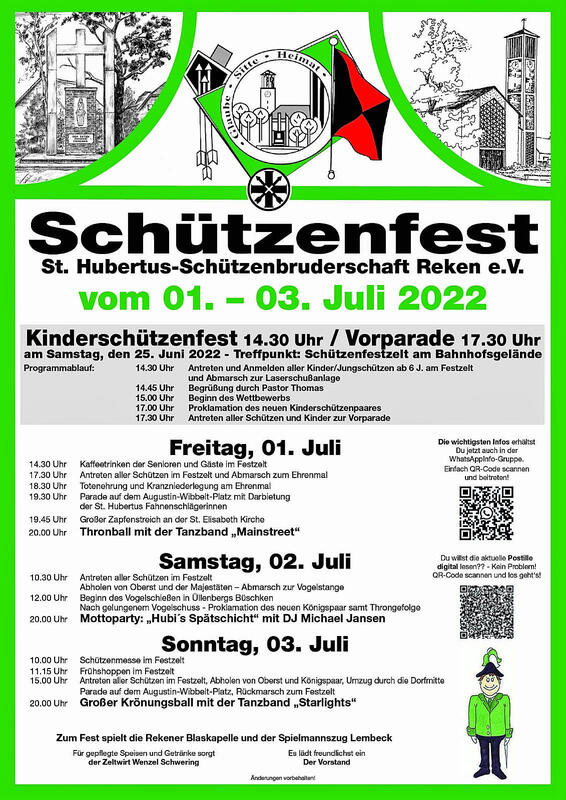 Bild vergrößern: Plakat Schützenfest BR 1.-3.7.22
