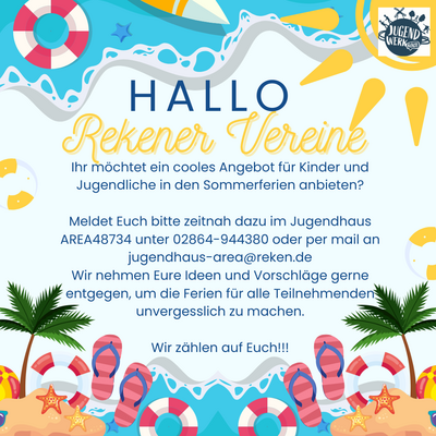 Sommerferienprogramm f&uuml;r Vereine