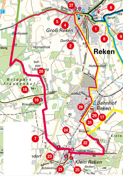 Bild vergrößern: Die rote Route